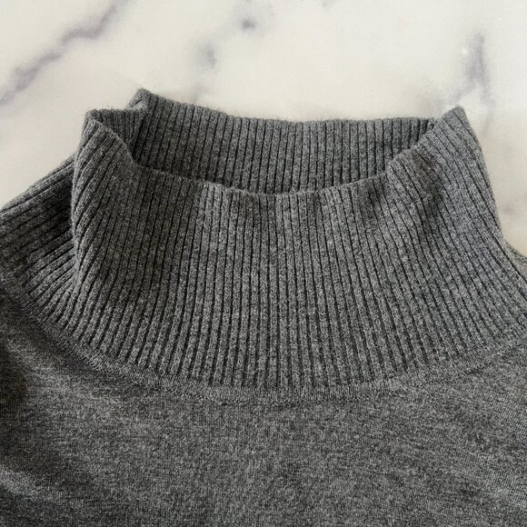 Eileen Fisher Viscose Jersey Mock Neck Tunic Top, Ash Gray, Size XS - Picture 4 of 8